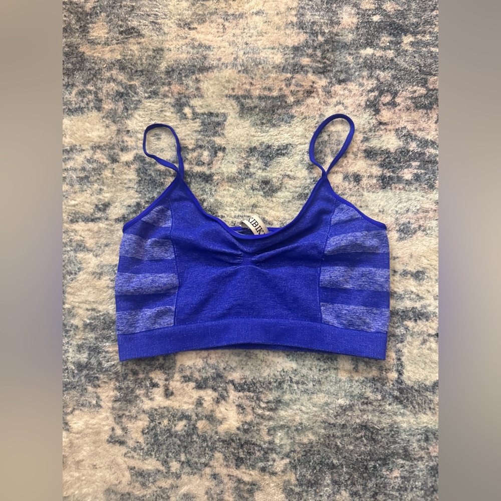 Blue bra top